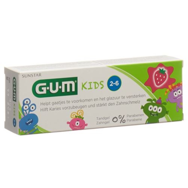 Gum Sunstar Kinder Zahnpasta Erdbeer 50мл