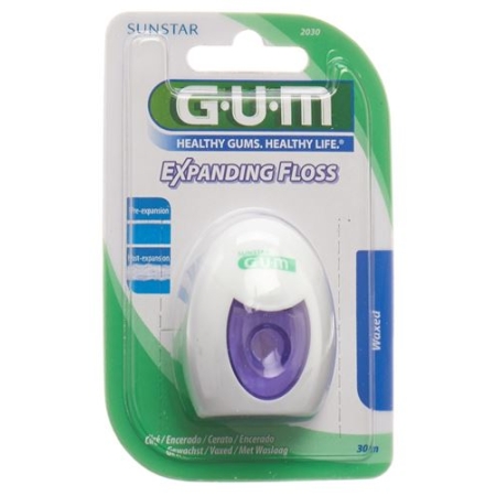 Gum Sunstar Expanding Zahnseide 30m Waxed