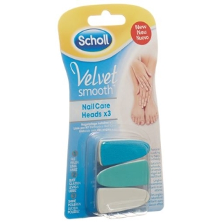 Scholl Velvet Smooth Elektrische Nagelpflegesystem Nagelpflege Aufsatze 3 штуки