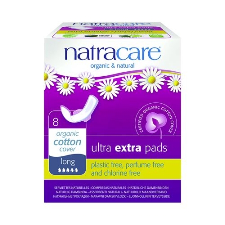 Natracare Damenbinden Flugel Ultra Ext Lang 8 штук