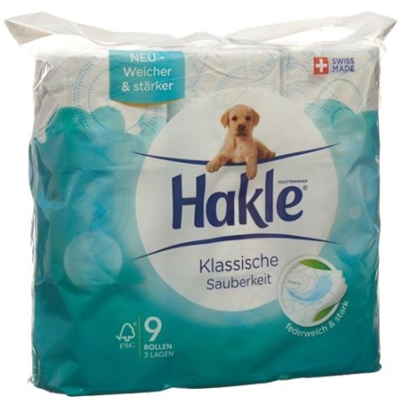 Hakle Klassische Sauberkeit Blau FSC 9 штук