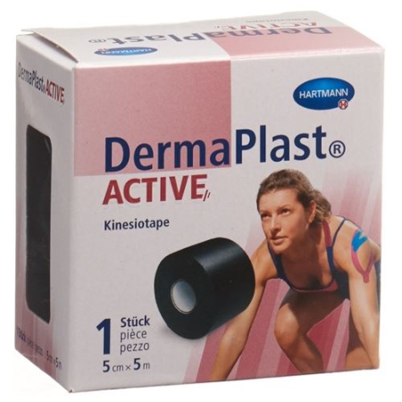 Dermaplast Active Kinesiotape 5см x 5m Schwarz