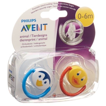 Avent Philips Beruhigungssaug Tier 0-6m Boy 2 штуки