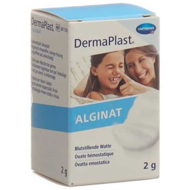 DermaPlast Alginat Blutstillende Watte Glas 2г