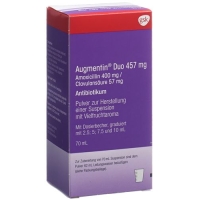 Аугментин Дуо порошок для приготовления суспензии 457 мг флакон 70 мл Аугментин Дуо порошок для приготовления суспензии 457 мг флакон 70 мл