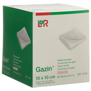 Gazin Mullkompresse 10x10см 12-fach стерильный 40x 2 штуки