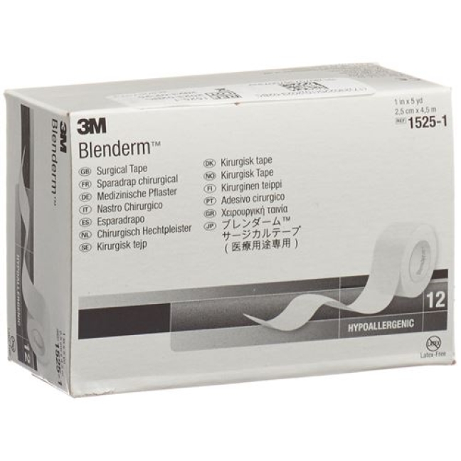 3M Blenderm Heftpflaster 25ммx4.57m Okklus 12 штук