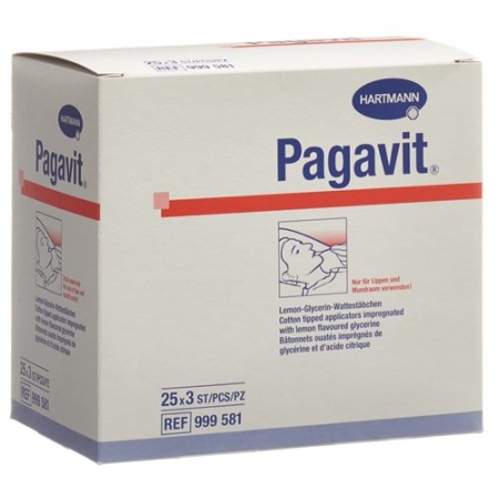 Pagavit Glyc Mundpflegestabchen 25 пакетиков 3 штуки