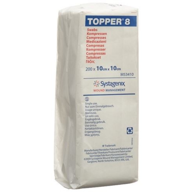 Topper 8 Einmal-Kompressen 10x10см не стерильный 200 штук