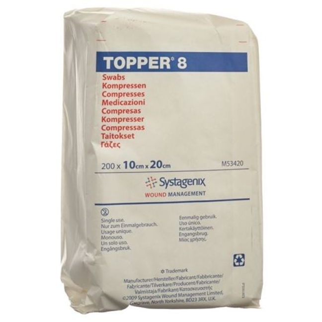 Topper 8 Einmal-Kompressen 10x20см не стерильный 200 штук