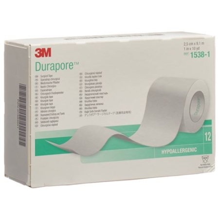 3M Durapore Seide Heftpflaster 25ммx9.14m 12 штук