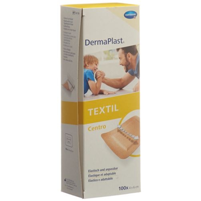 Dermaplast Textil Centro 4смx6см телесный цвет 100 штук