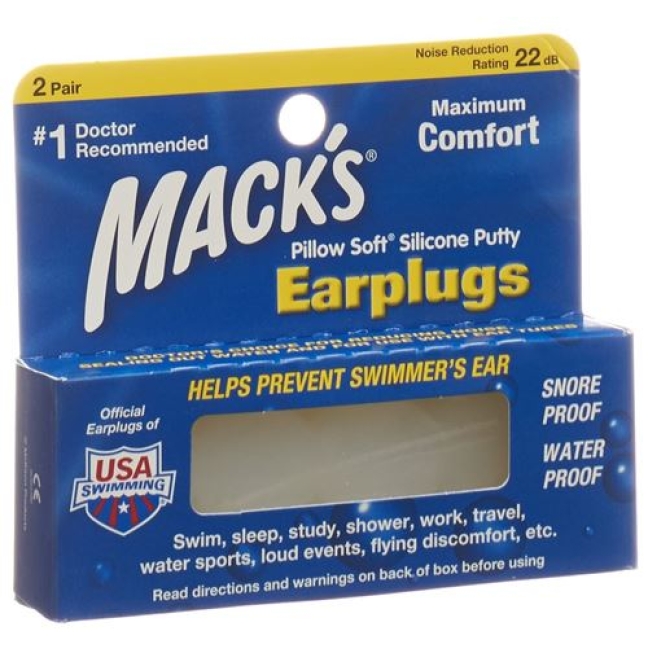 MACKS EARPLUGS TRANSPARENT