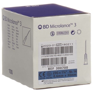 BD Microlance 3 Injektionskanulen 0.6 x 30мм Blau 100 штук