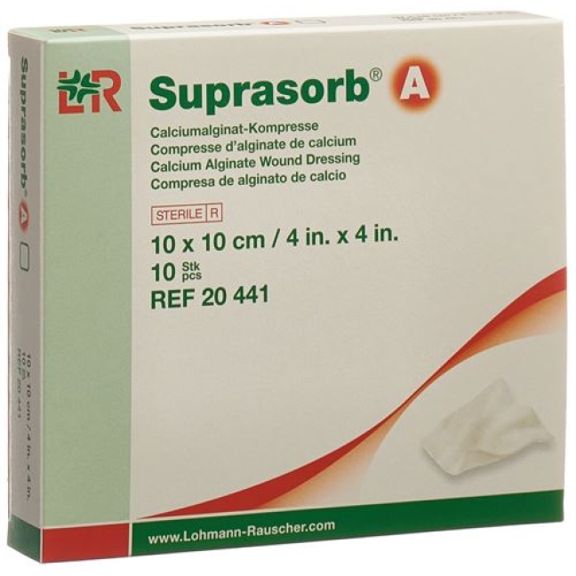 Suprasorb A Calcium Alginat компресс 10смx10см 10 штук