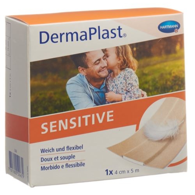 Dermaplast Sensitive Schnellverband телесный цвет 4смx5m рулон