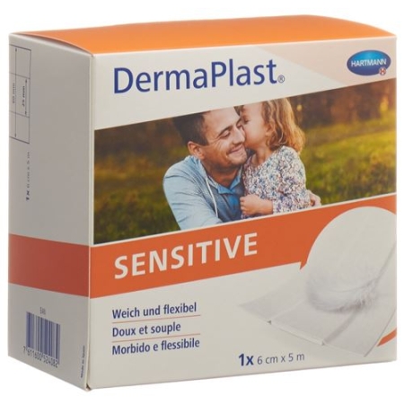 Dermaplast Sensitive Schnellverband Weiss 6смx5m рулон