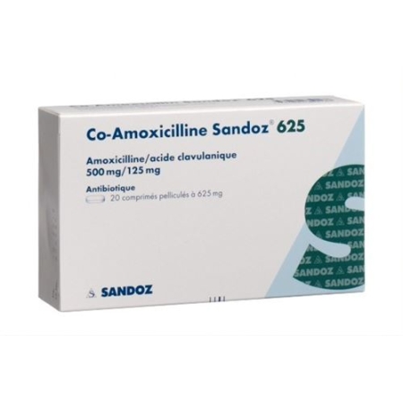 CO Amoxicillin Sandoz 625 mg 20 filmtablets