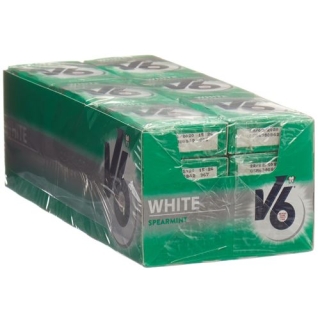 V6 WHITE SPEARMINT KAUGUMMI