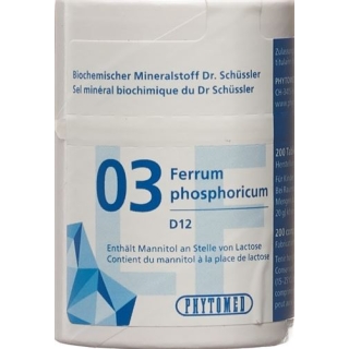 Phytomed Schüssler Nr. 3 Tabletten D 12 Lactosefrei 2000 Stück