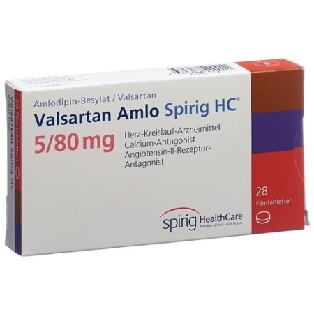 Valsartan Amlo Spirig HC Filmtabletten 5/80mg 98 Stück
