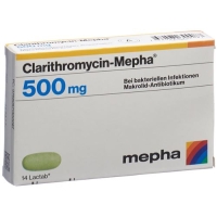 Clarithromycin Mepha Lactab 500mg 30 Stück Clarithromycin Mepha Lactab 500mg 30 Stück