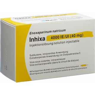 Инхикса раствор для инъекций 40 мг / 0,4 мл 10 предварительно заполненных шприцев по 0,4 мл