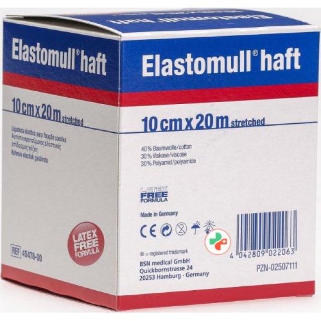 Elastomull Haft марлевый бинт Weiss 20мX10см рулон