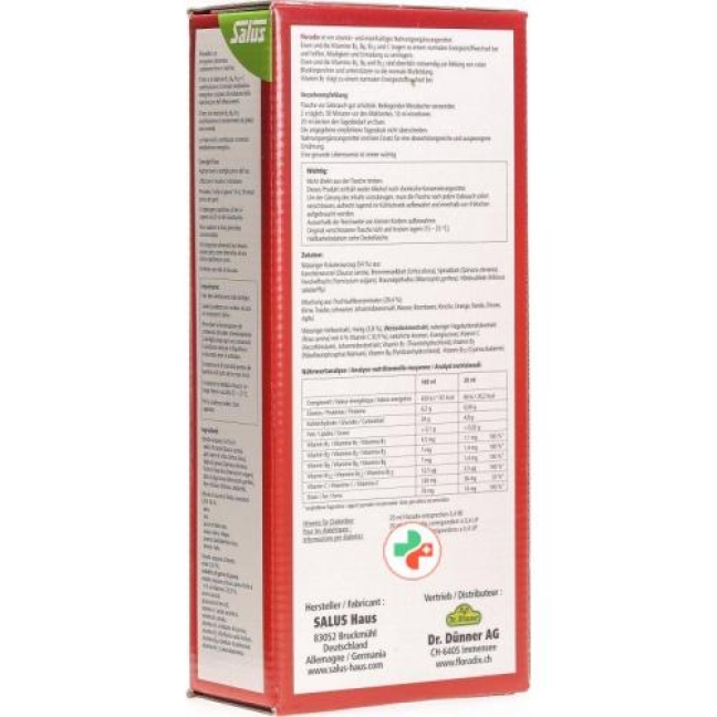 Floradix Vitamine + organisches Eisen Saft Flasche 700мл