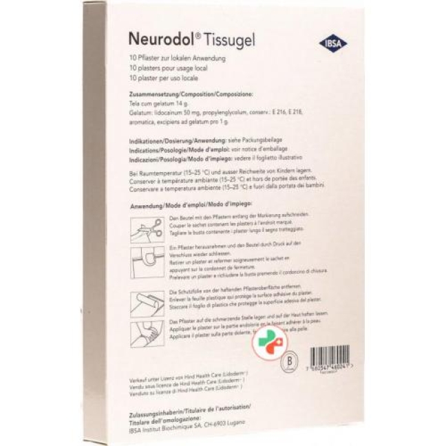 Neurodol Tissugel 10 Pflaster