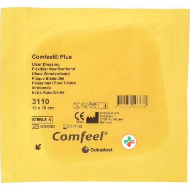 Comfeel Plus Flexibler Wundverband 10x10см 10 штук