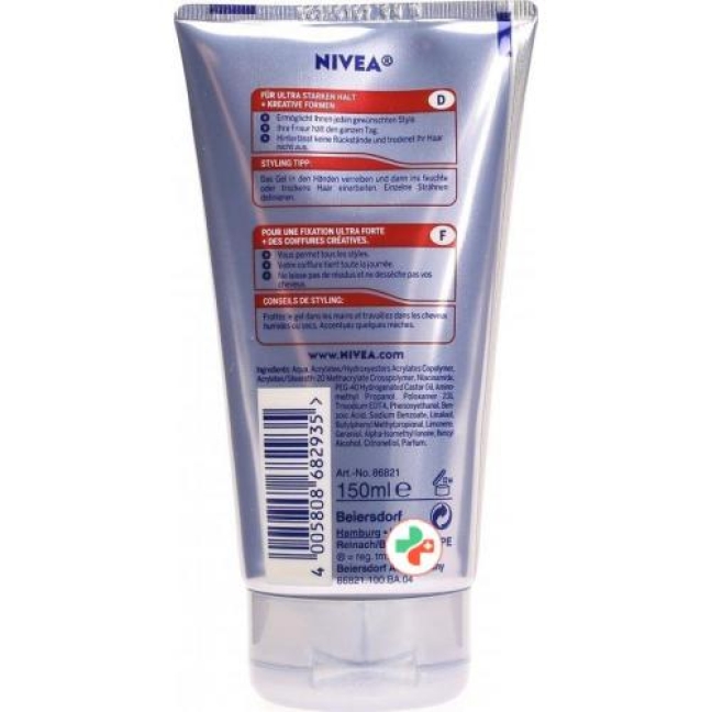 Nivea Hair Care Styling Gel Ultra Stark Tube 150мл