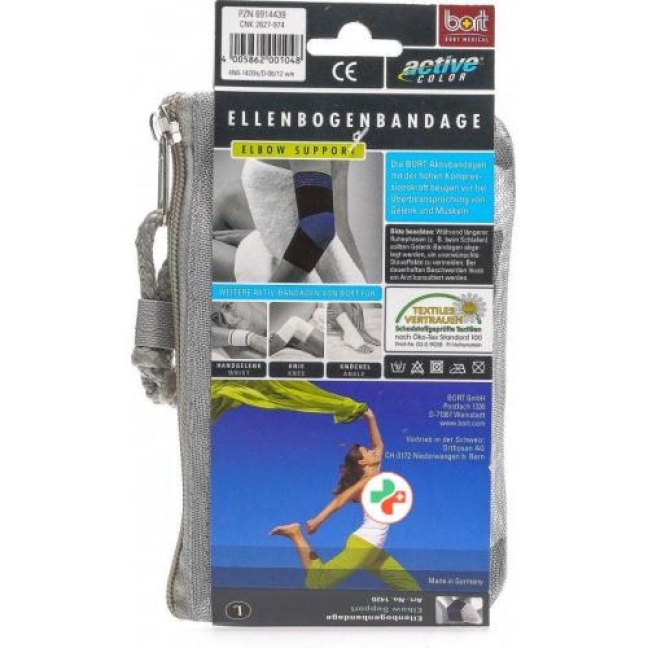 Bort Aktive Color Ellenbogenbandage размер L +28см Schwarz