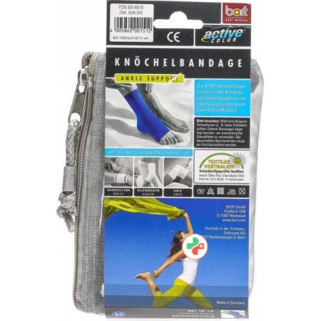 Bort Aktive Color Knochelbandage размер M -23см Blau