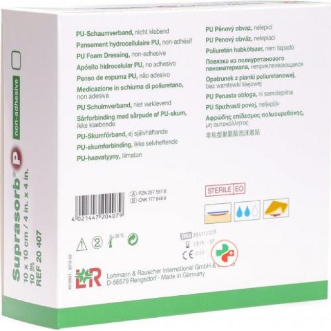 Suprasorb P Schaumverband 10x10см non Adhesiv 10 штук