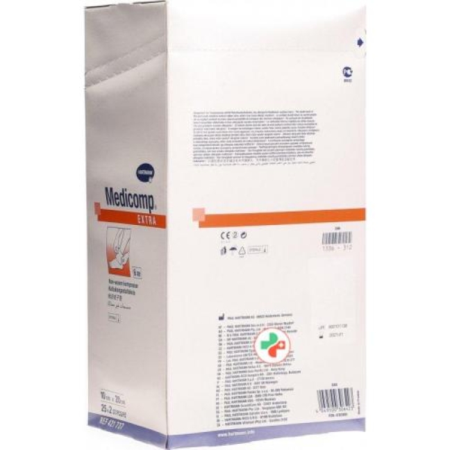 Medicomp Extra Vlieskompressen 10x20см Steril 25 пакетиков 2 шту