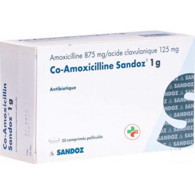 CO Amoxicillin Sandoz 1 g 20 filmtablets