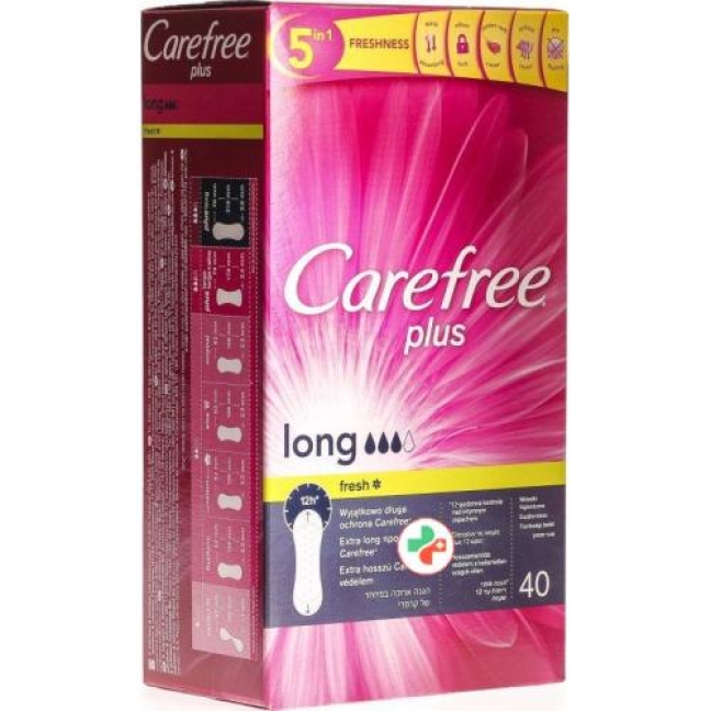 Carefree Plus Long Fresh Slipeinlagen 40 штук