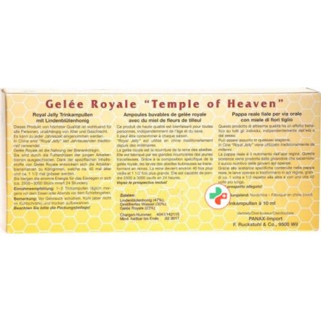 Gelee Royale Royale Jelly Trinkampullen Toh 30x 10мл