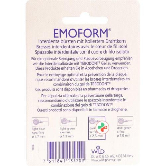 Emoform Interdentalbursten 2.5мм Dunkelblau 5 штук