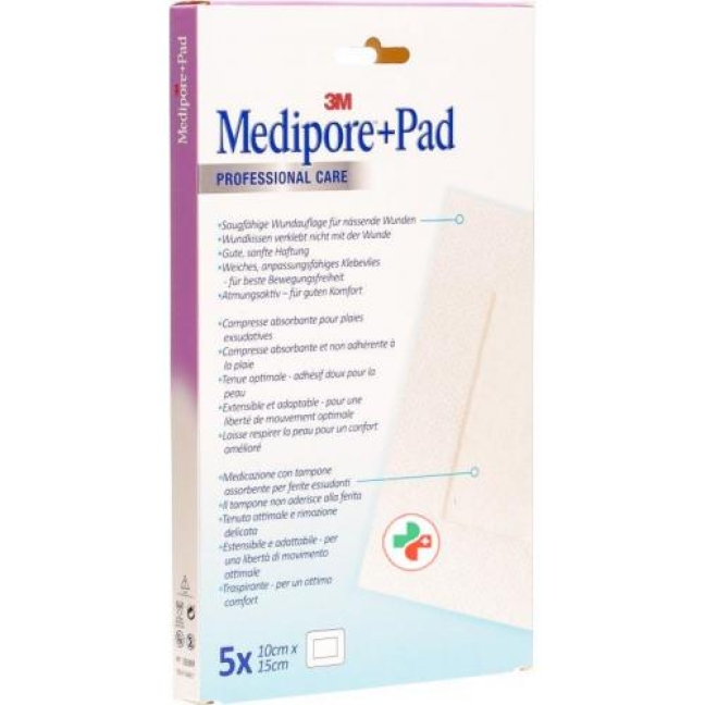 3M Medipore + Pad 10x15см / Wundkissen 5x10.5см 5 штук