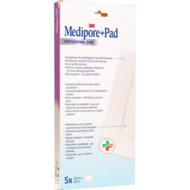 3M Medipore + Pad 10x20см / Wundkissen 5x15.5см 5 штук