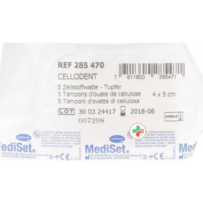 Mediset Cellodent Tupfer 4x5см 70x 5 штук