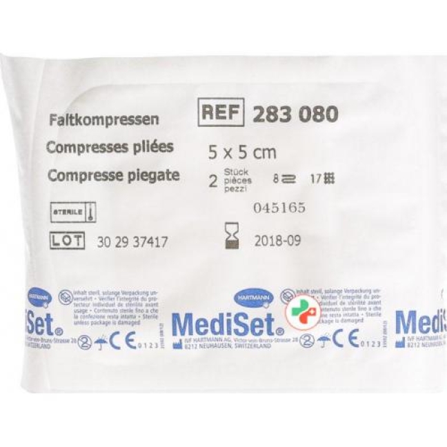 MediSet Faltkompressen 5x5см Typ 17 8-fach 110x 2 штуки