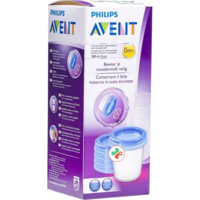 Avent Philips Via Aufbewahrbech 180мл 5bech, 5deck