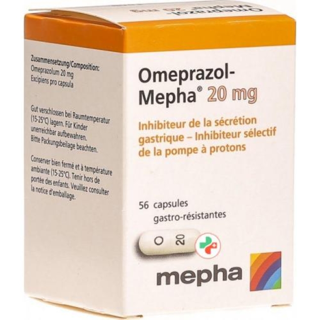 Omeprazol Mepha 20 mg 56 Kaps