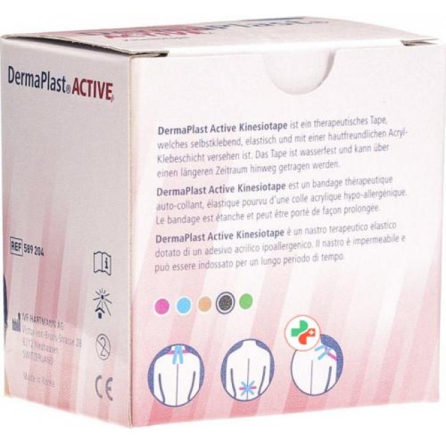 Dermaplast Active Kinesiotape 5см x 5m Schwarz