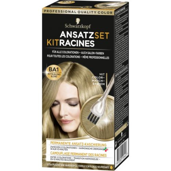 Schwarzkopf Ansatzset Mittelblond Ba1