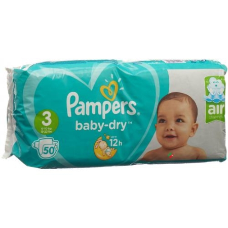 Pampers Baby Dry размер 3 4-9кг Midi Sparpack 50 штук