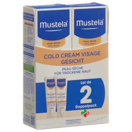 Mustela Cold крем Gesicht для сухой кожи 2x 40мл